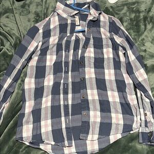 Men's Blue Plaid Shirt